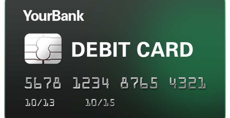 An image of a debit card